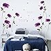 Rumas DIY Purple Rose Print Removable Room Home Decor Cartoon Wall Stickers Decal