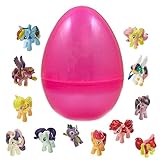 12 My Little Pony Figures Inside 1 Jumbo Easter Egg - Fluttershy and Friends - Prefilled To Save You Time - Find Your Favorite Characters - Great Party Favor and Candy Alternative - Hours of Fun Play
