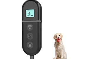 FXIAOY Kirosy Anti Barking Device,3 in 1 Rechargeable Dog Barking Control Devices,Ultrasonic, LCD Screen Display Dog Bark Deterrent Safe for Human & Dogs up to 16.4 Ft Range Indoor & Outdoor(Black)