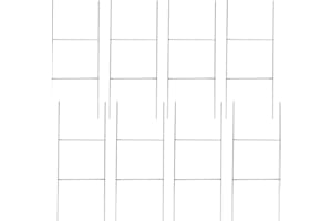 NEWFLAGER 8 Pack Heavy Duty Metal H-Stakes H Frame Wire Stakes, 17.4'' x 7'' Yard Sign Stake for 4mm Corrugated Signs