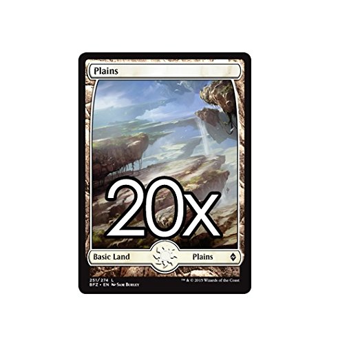 20 Battle for Zendikar Plains #251 Magic the Gathering Basic FULL ART Land Lot