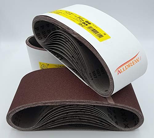 Sanding Belts 75 x 533mm KLINGSPOR 3'' x 21'' Belt Sanders Compatible with MAKITA Bosch etc. (10, Grit 180 - Ex Fine)