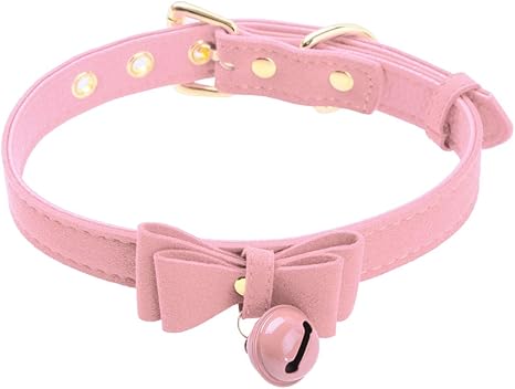 Amazon Co Jp アイム Iiniim レディース 首輪 チョーカー ネックレス レディース パック ロック ファッション メンズ アクセサリー 人間用 ダブルリングレ ヨーロピアン パンク系 男女兼用 調節可能 ピンク One Size ホビー