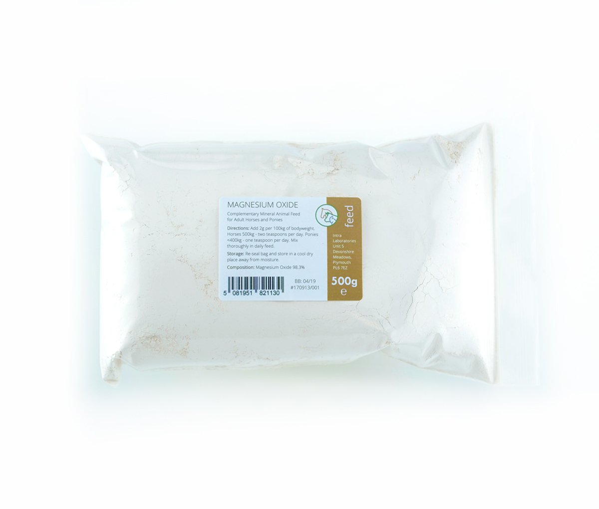 Intralabs Magnesium Oxide Complementary Animal Feed Supplement 500g - 98.3% Pure