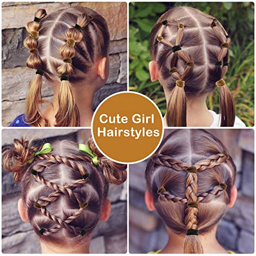 200Pcs Baby Hair Ties, Elastic Toddler Hair Ties, Multicolor Small Seamless Rubber Hair Bands Ponytail Holders for Infants Girls and Kids