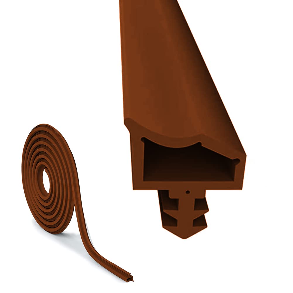 EUBSWA Premium Door Seal, PVC, 10m, Brown, Energy Efficient, Noise Reduction