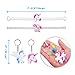Pawliss 24 Normal & 24 Glow-in-the-dark Unicorn Bracelets Keychains Wristband, Birthday Party Favors Supplies for Kids Girls, Prizes Gifts, Rubber 48 pcs