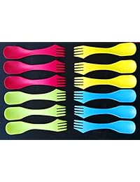 AWESOME Spork To Go , 12 Sporks + Carry Bag. Bpa f