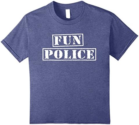 Kids Dance Chaperone Fun Police Shirt Funny TeeShirt 8 Heather Blue
