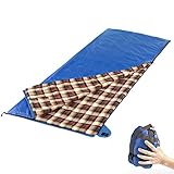 Camp Solutions XL Flannel Lined Sleeping Bag Lightweight Portable, for Traveling, Camping, Hiking, Office Nap