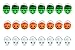 BLUE PANDA 24 Pack Mini Halloween Candy Buckets with Jack-O-Lantern, Skull & Frankenstein Designs for Kids' Trick-or-Treat Loot Bags, Goodies and Favors - Halloween Bucket