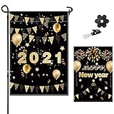 Tuoyi Happy New Year & 2021 Garden Flag, 18 x 12.5