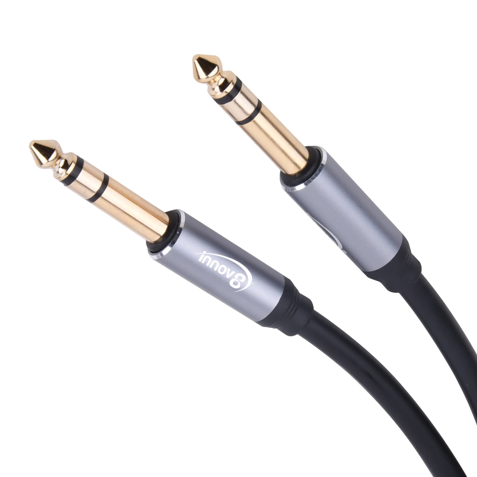 INNOV8 6.3mm 1/4 Inch Balanced TRS Stereo Audio Cable For Electric Guitar,Bass,Keyboard,Mixer,Amplifier,Amp,Speaker and Professional Sound Recording - 3m
