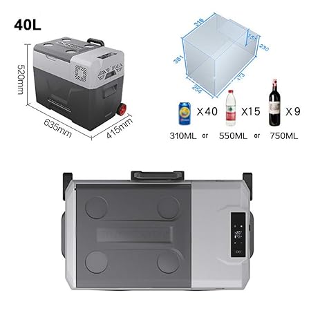 MY1MEY Compresor portátil Nevera Congelador Nevera, Automóvil y ...