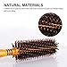 Valdler Natural Boar Bristle Round Brush for Hair Drying Styling Curling