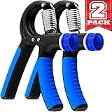 Grip Strength Trainer - 2 Pack Hand Grip Strengthener W/Adjustable Resistance Range 20lbs-90lbs - Robust and Non-Slip Hand Strengthener for Perfect Forearm Grip Workout and Hand Rehabilitation