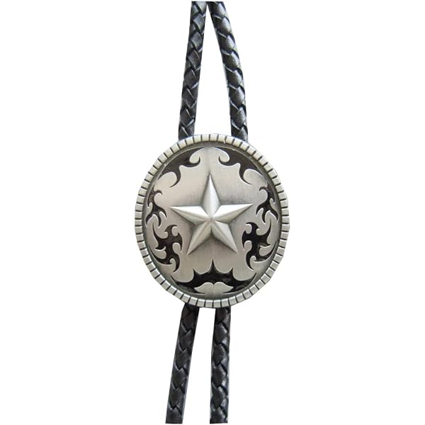 JEAN'S FRIEND Vintage Black Enamel Long Horn Bull Bolo Tie Cravate