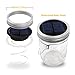 Mason Jar Lights Wide Mouth,WaterProof Outdoor Solar Powered Lights Sliver Lid Warm White Solar Fairy Light String Light, 2 Pack for Party Wedding Christmas Garden Home Patio Path Tree Lawn Decor