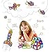 Manve Magnetic Tiles Building Blocks Toys, 40 Pcs Preschool Kids Educational Construction Toys Sets