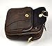 Le'aokuu Men Genuine Leather Brown Waist Fanny Pack Hip Bum Messenger Bag