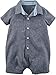 Carter's Chambray Romper, Blue, 6 Months