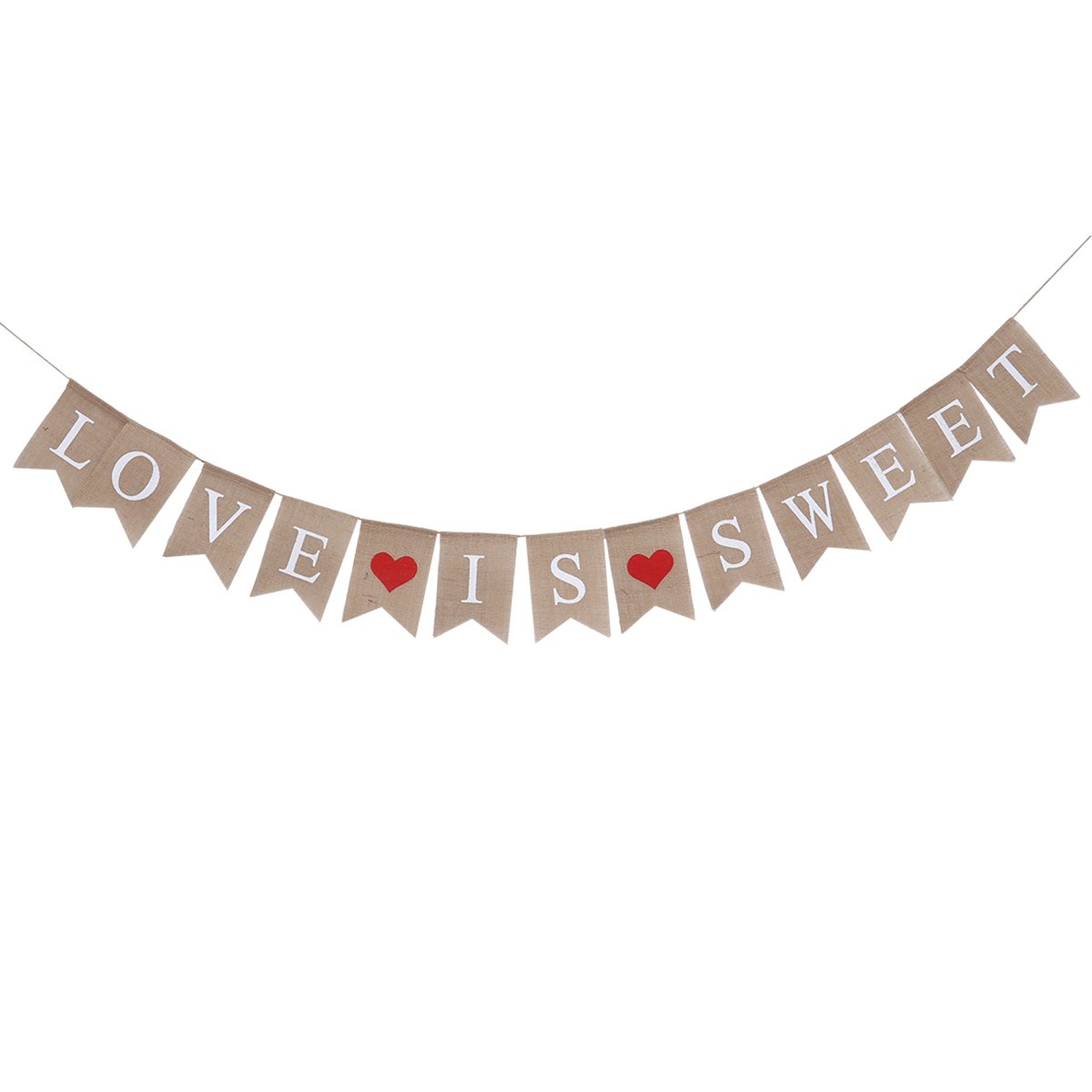 BESTOYARD 2.8M Wedding Flag Bunting Banner LOVE IS SWEET Hanging Garland Wedding Photo Booth Props Banner