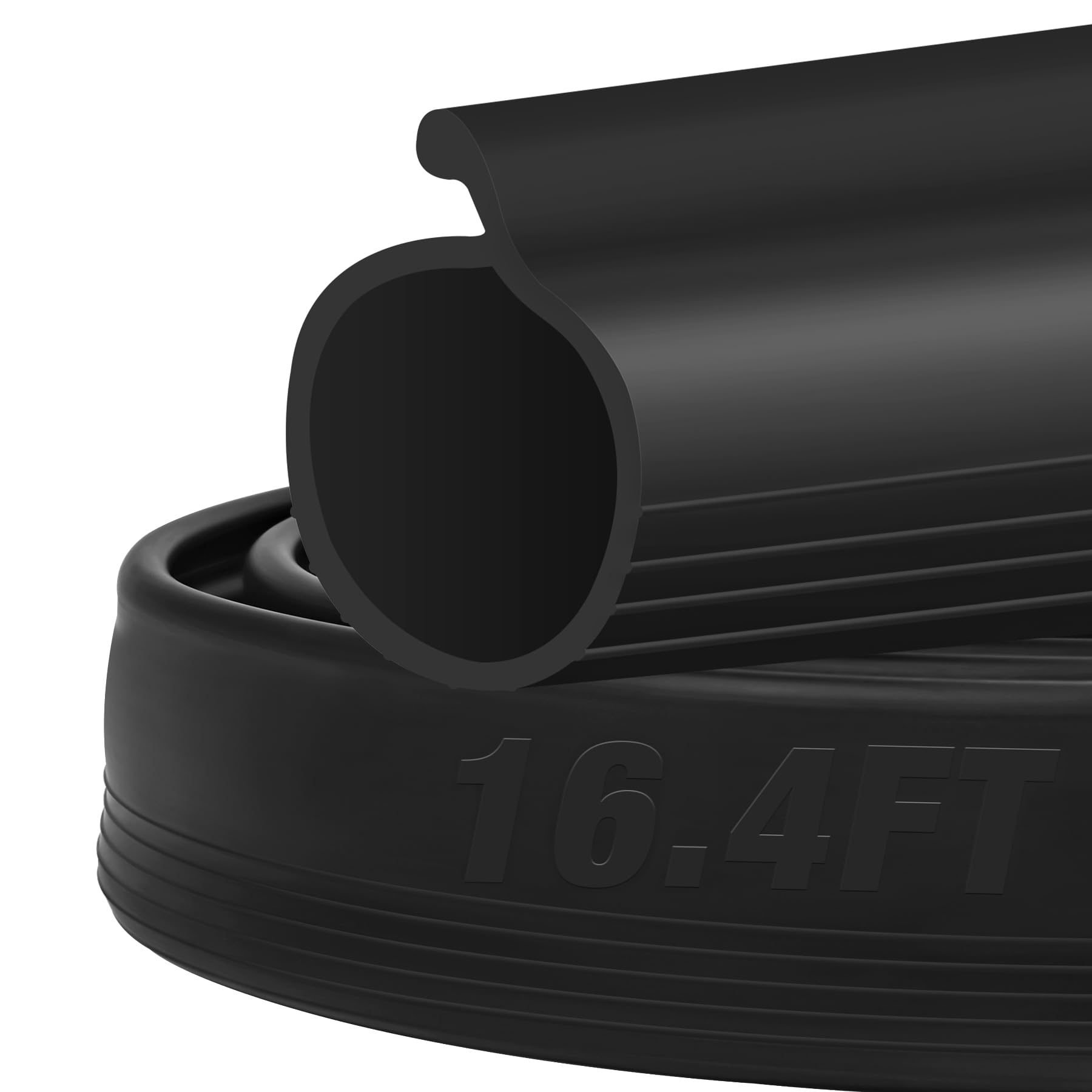 Photo 1 of ToLanbbt 16.4FT Garage Door Seals Bottom Rubber 0.19" P Bulb Bottom Weather Seal, Weatherproof Replacement Weather Stripping Compatible with Overhead Door (16.4 FT, Black)