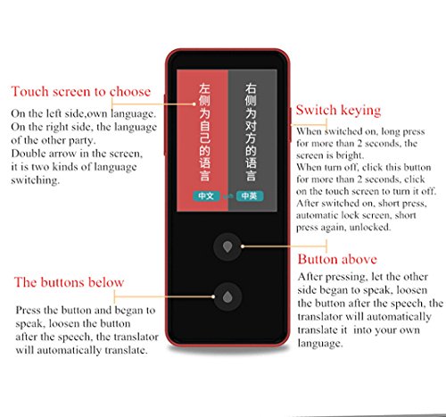 M3M Smart Language Translator Wifi Global Online 35 Languages Instant Voice Synchronization Translation Learning Travel Business Conference(Upgraded Version),Black - Thumbnail 3