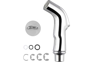 ANJOES Universal Kitchen Sink Spray Attachment, Sink Side Sprayer Head Replacement Compatible with Oakbrook/Delta/Moen/Kohler/Glacier Bay Faucets, Pull Out Nozzle Head, Chrome