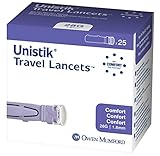 Owen Mumford AT 1048 Unistik 3 Normal Safety Lancets, 1.8mm Depth, 28 Gauge, 25 Count