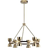Kichler Baland 31 Inch 12 Light Chandelier in Brushed Natural Brass
