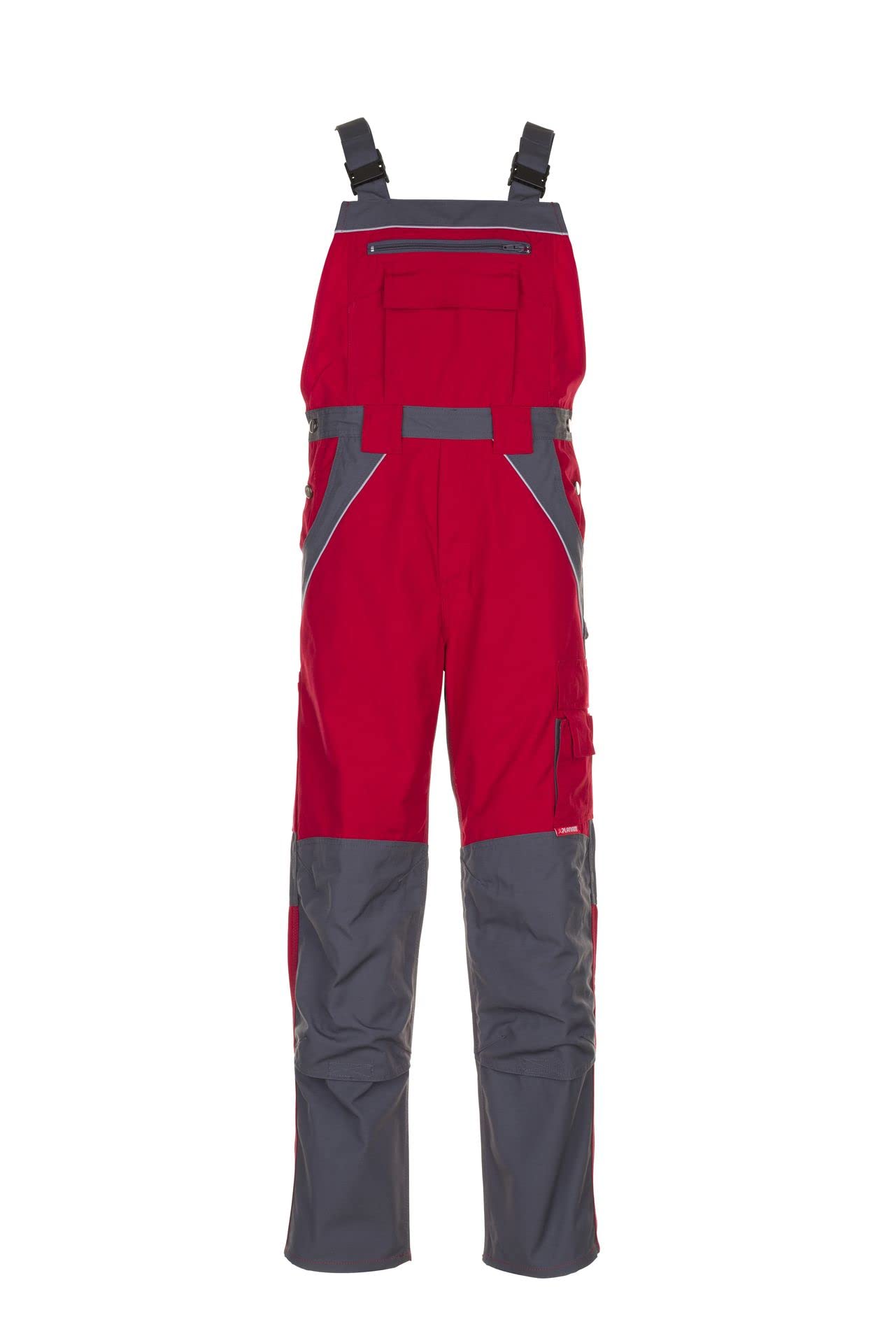 Planam 2527090 Size 90 "Plaline" Dungarees - Red/Slate