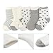 Ehdching Unisex Baby Boys Girls Newborn Looped Pile Socks (Pack of 5), 3-12 Months, Gray