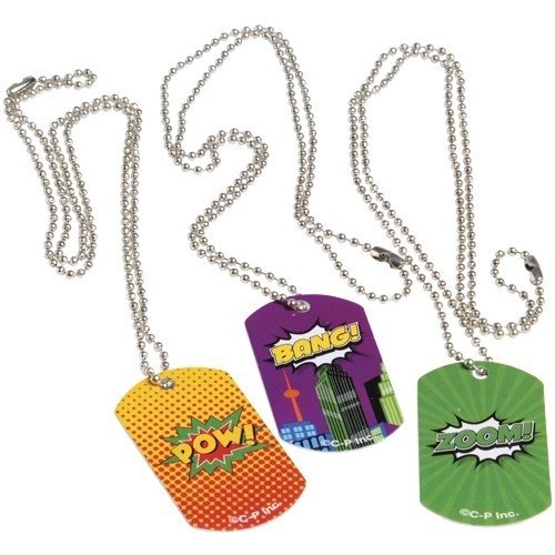 U.S. Toy Lot of 12 Assorted Metal Super Hero Comic Book Theme Dog Tags - //coolthings.us