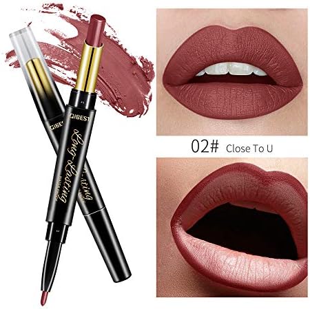 Creazy QIBEST Double-end Lasting Lipliner Waterproof Lip Liner Stick Pencil Lipstick (B)
