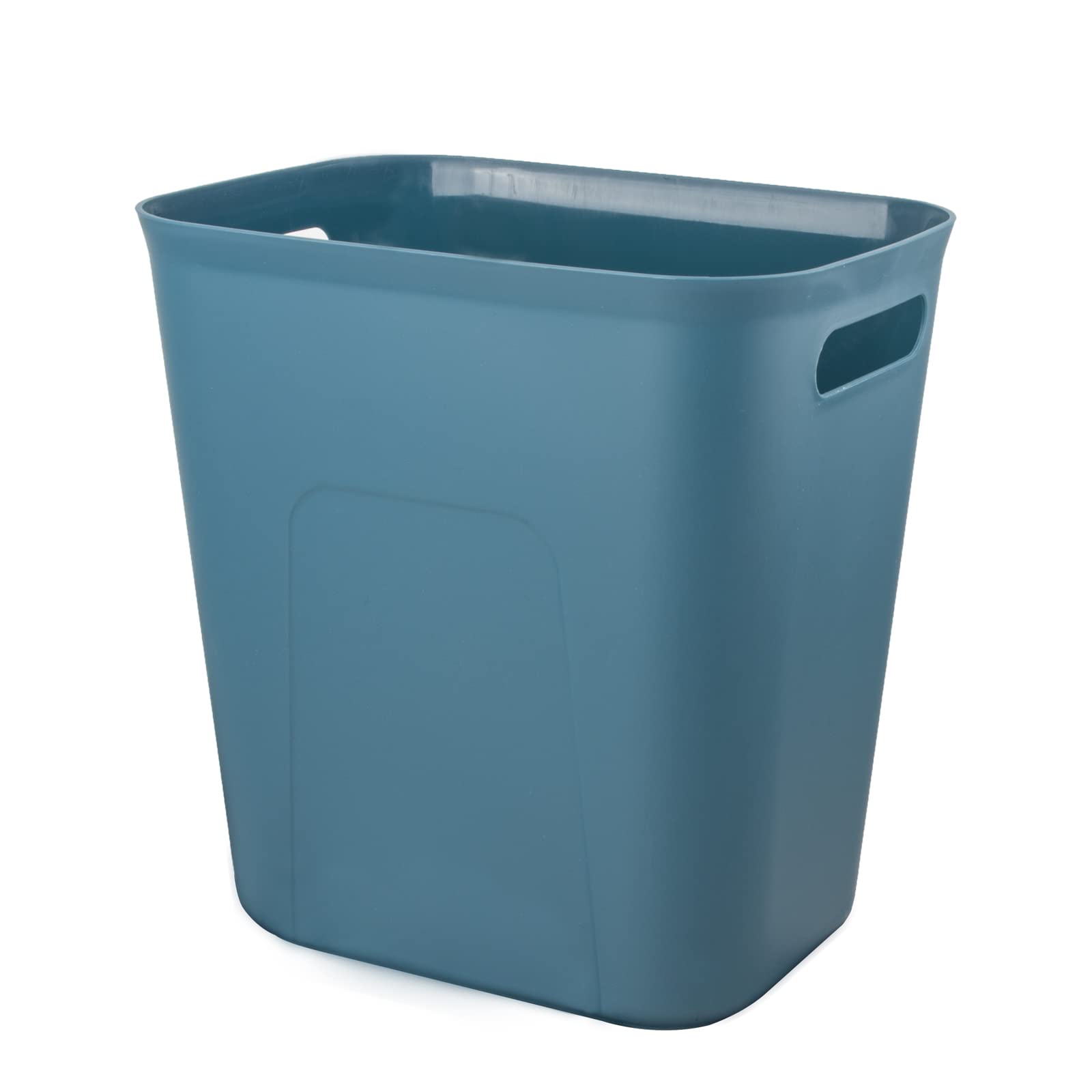 Photo 1 of UUJOLY Plastic Small Trash Can Wastebasket, Garbage Container Basket for Bathrooms, Laundry Room, Kitchens, Offices, Kids Rooms, Dorms, 3.5 Gallon, Blue Green