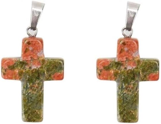 DHYANARSH Amethyst Cross Pendant for healing and worship