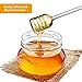 2 Pieces Stainless Steel Honey Dippers Stirring Stick Stirrer, Straight and Curved Syrup Spoon Wand serve for Honey Pot Jar Containers