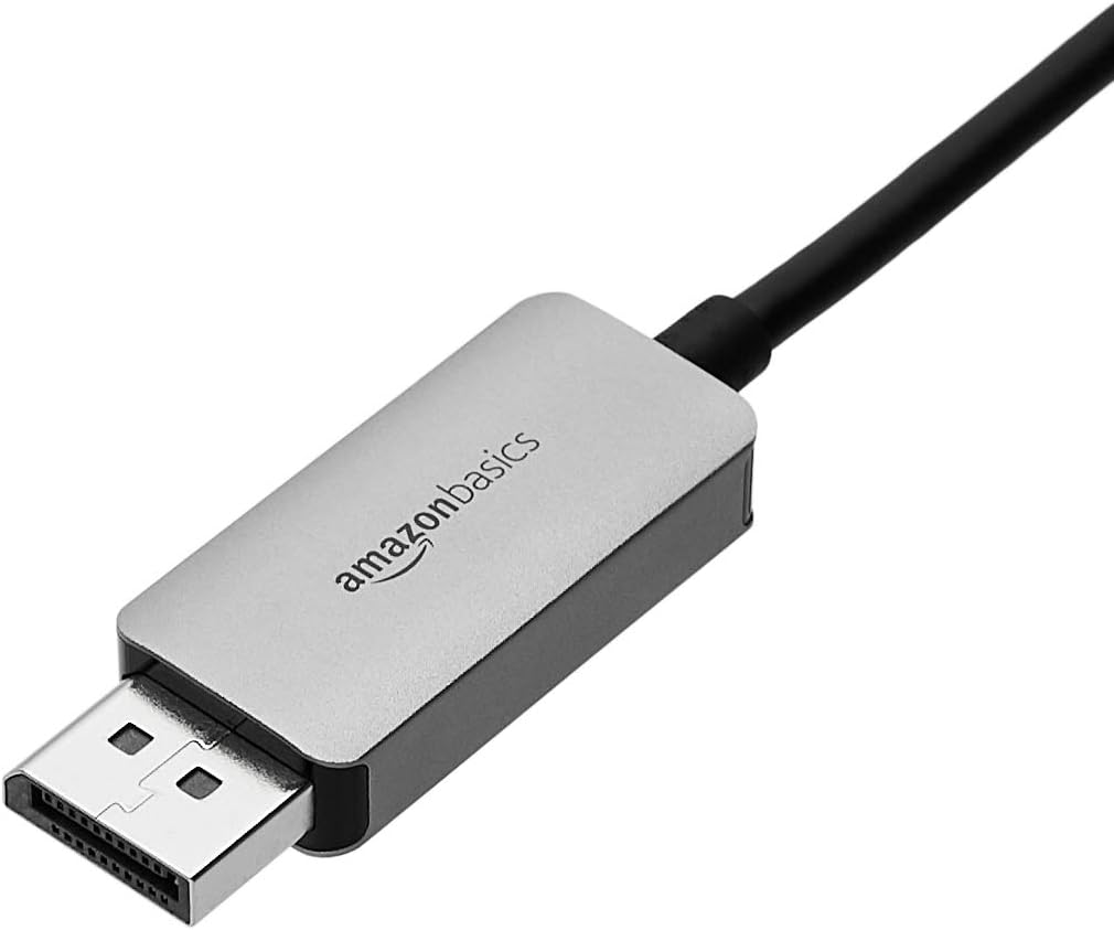 Amazon Basics Aluminum Uni-Directional USB-C (Source) to DisplayPort (Display) Cable - 3-Foot, Black, 0.9 m - Image 3