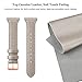 SWEES Leather Bands Compatible with Fitbit Versa, Slim Thin Genuine Leather Replacement Strap for Versa Women (5.5