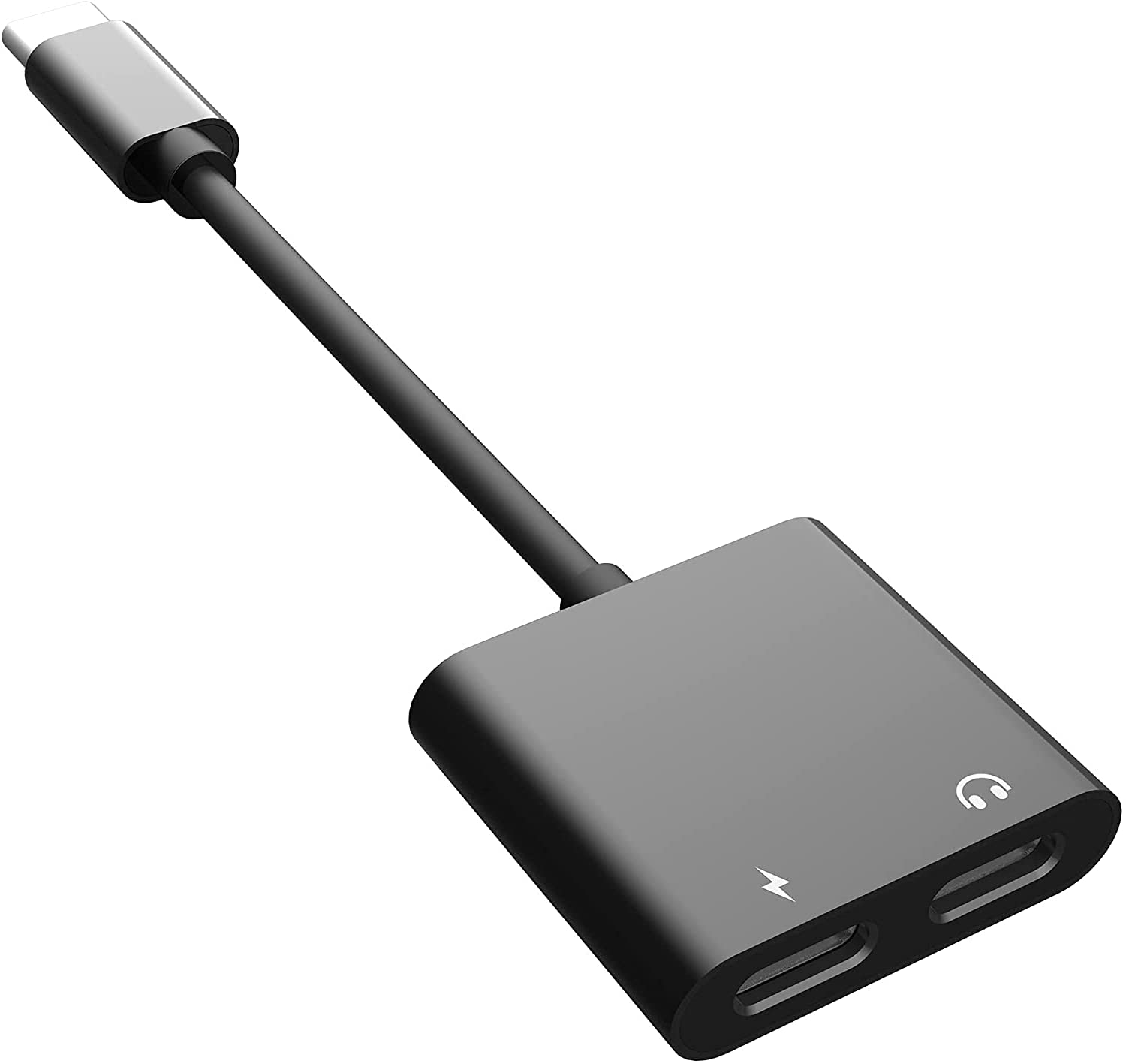 USB C to Dual type-C Adapter Audio and Charger Adapter, QC and PD Fast Charging, Compatible with Pad Pro, Pad Air 4, for Huawei Xiaomi Samsung Note 20/10/S20, for Google Pixel 4/4 XL/3/3 XL