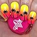 Whats Up Nails - Palm Nail Vinyl Stencils for Nail Art Design (1 Sheet, 20 Stencils)
