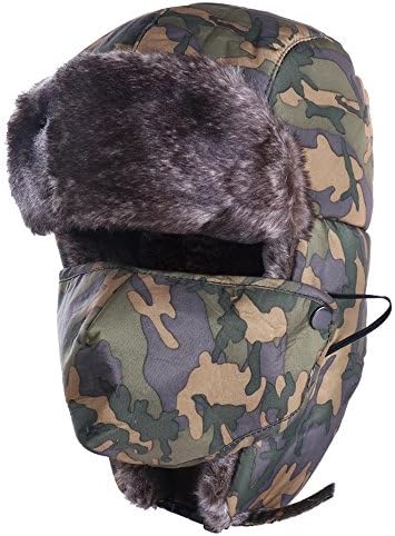 yubinyu Winter Trapper Hat Ushanka Russian Style Hat With Ear Flap Chin Strap Windproof Mask For Women