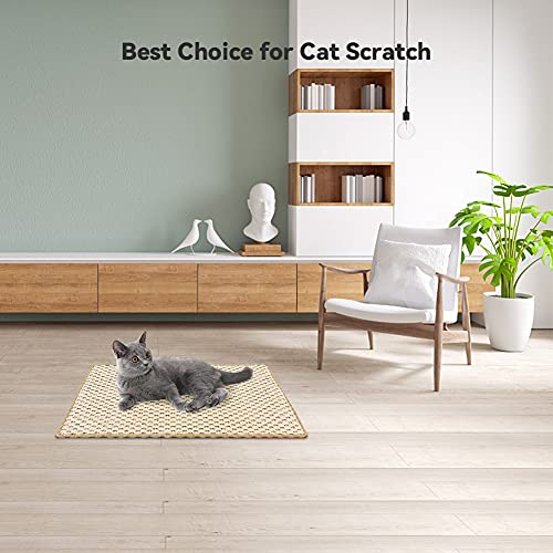 Petslucent Cat Scratch Mat, Sisal Cat Scratching Pad for Indoor Cats