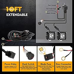 Auxbeam 3 Inch LED Cubes with DRL 2 Modes LED Light