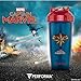 PERFORMA Marvel Shaker - Original Series, Leak Free Protein Shaker Bottle With Actionrod Mixing Technology For All Your Protein Needs! Shatter Resistant & Dishwasher Safe (Captain Marvel)(28oz)