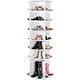 Rotating Shoe Rack - 7 Tier Rotating Shoe Rack Tower with 6 Spinning Shoe Racks and 1 Rack for Boots - rotating shoe organizer for Home or Stores - Spinning shoe rack Boot and Shoe Tower-Shoe Carousel