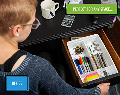 Uncluttered Designs Adjustable Drawer Dividers for Utility Drawer Kitchen Storage and Organization (3 Pack) - Thumbnail 5