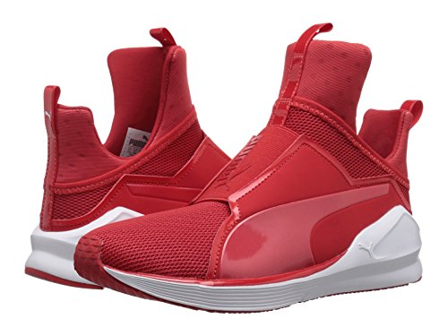 PUMA Women's Fierce Core Cross-Trainer Shoe, High Risk Red White, 10 M US