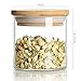 DecentGadget Glass Jar Food Storage Jar with Airtight Seal Bamboo Lid Food Storage Canister Tea Containers (26-Ounce)